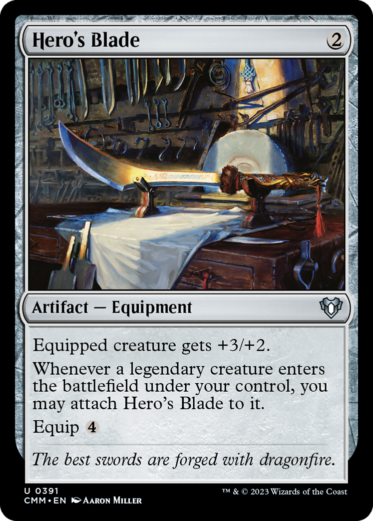 Hero's Blade (CMM-391) [Commander Masters] Foil MTG Single Wizards of the Coast