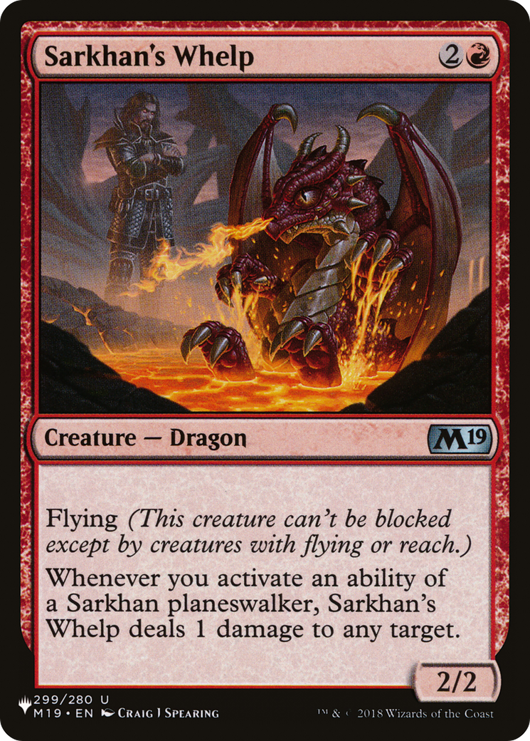 Sarkhan's Whelp (LIST-M19-299) [Mystery Booster] The List MTG Single Wizards of the Coast