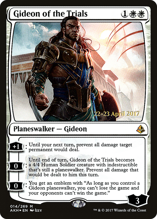 Gideon of the Trials (PRE-014) [Amonkhet Promos] Foil MTG Single Wizards of the Coast