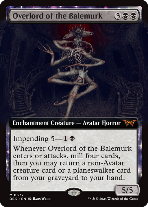 Overlord of the Balemurk (DSK-377) [Duskmourn: House of Horror] (Extended Art) MTG Single Wizards of the Coast