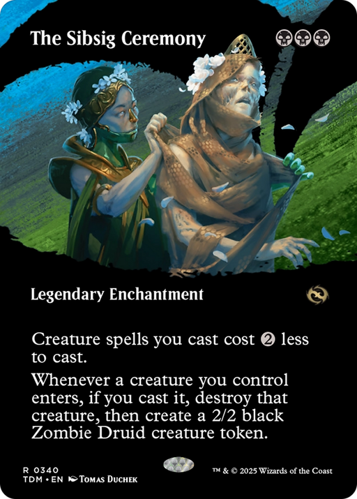 The Sibsig Ceremony (Borderless) (TDM-340) [Tarkir: Dragonstorm] Foil MTG Single Wizards of the Coast