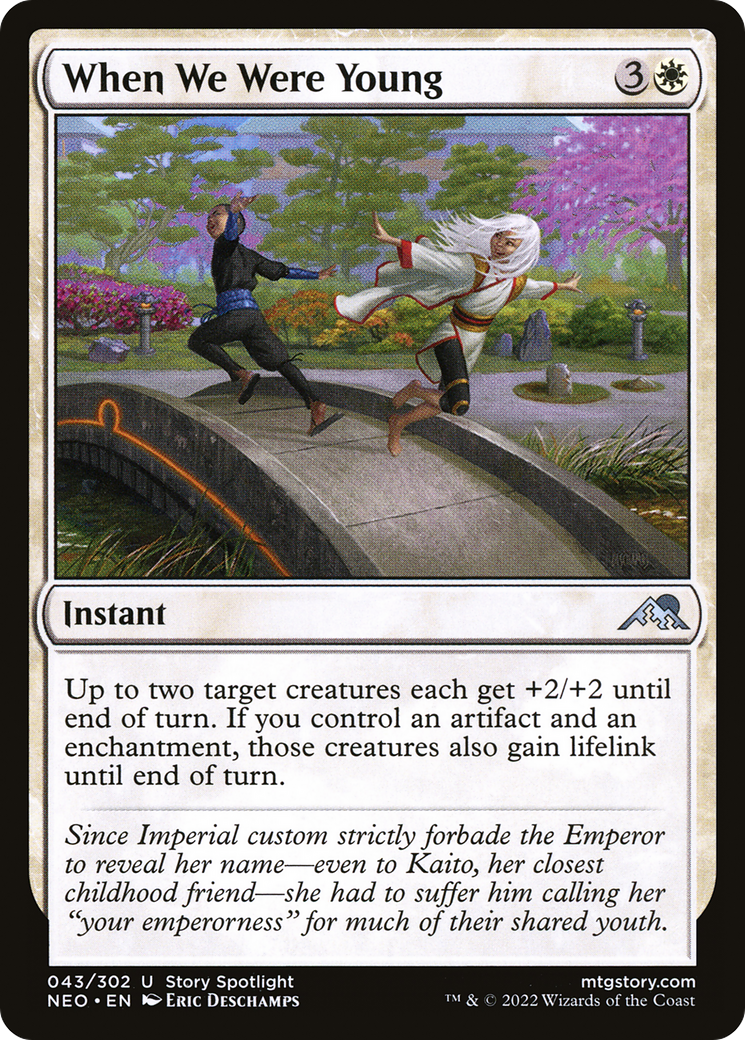 When We Were Young (NEO-043) [Kamigawa: Neon Dynasty] Foil MTG Single Wizards of the Coast