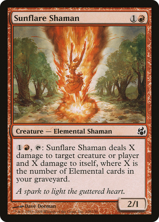 Sunflare Shaman (MOR-108) [Morningtide] MTG Single Wizards of the Coast