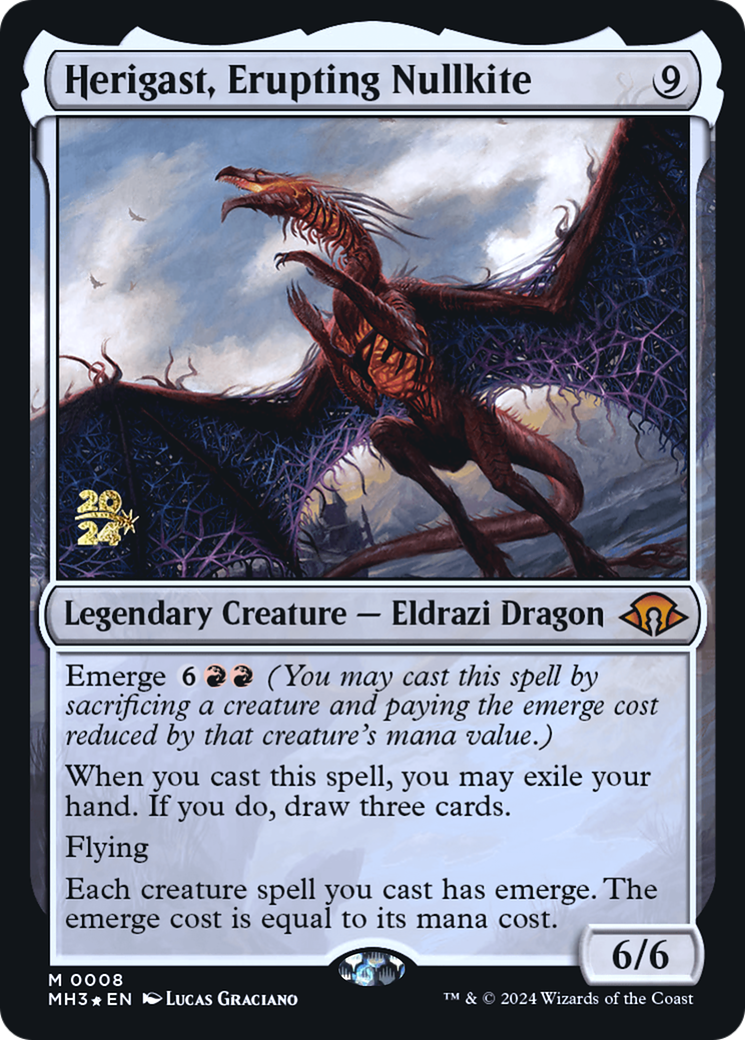Herigast, Erupting Nullkite (PRE-008) [Modern Horizons 3 Promos] Foil MTG Single Wizards of the Coast