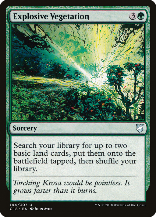Explosive Vegetation (C18-144) [Commander 2018] MTG Single Wizards of the Coast