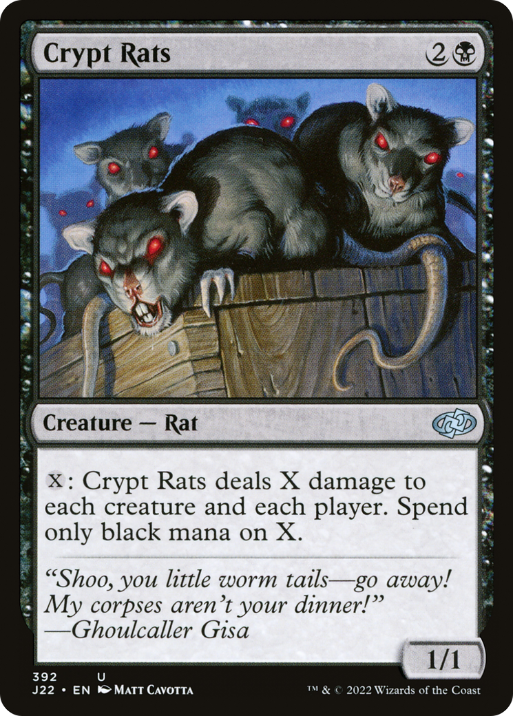 Crypt Rats (J22-392) [Jumpstart 2022] MTG Single Wizards of the Coast