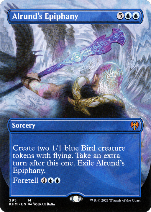 Alrund's Epiphany (KHM-295) [Kaldheim] (Borderless) Foil MTG Single Wizards of the Coast