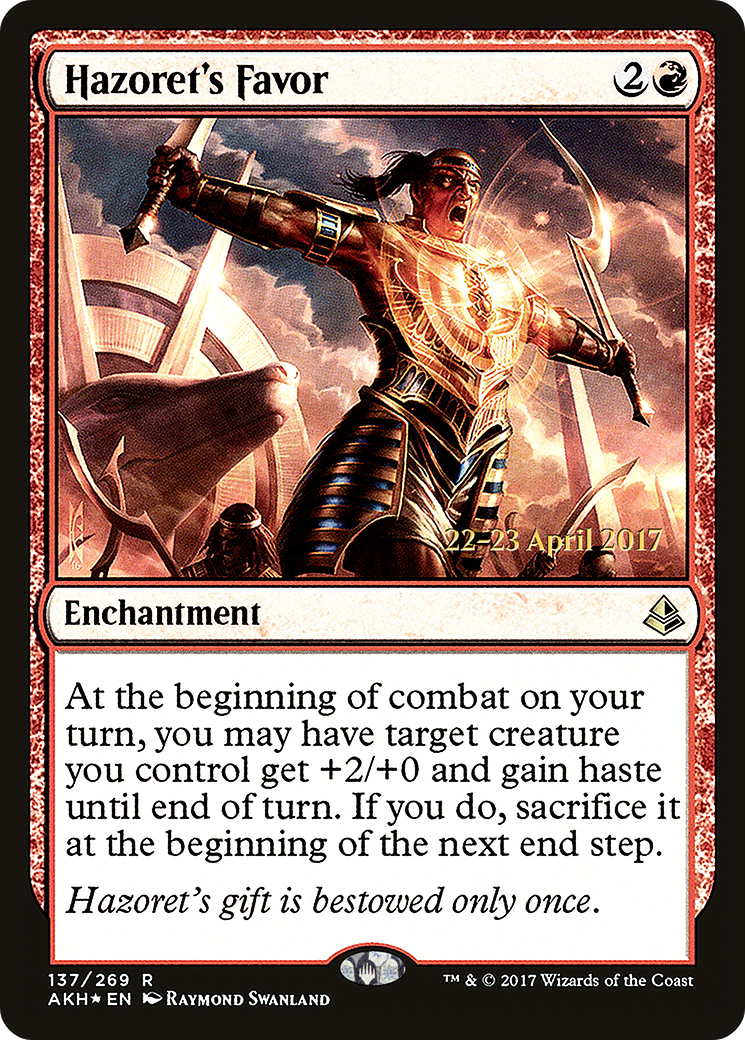 Hazoret's Favor [Amonkhet Prerelease Promos] MTG Single Magic: The Gathering