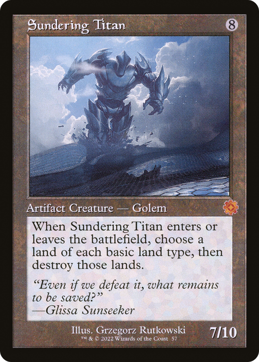 Sundering Titan (BRR-057) [The Brothers' War Retro Artifacts] MTG Single Wizards of the Coast