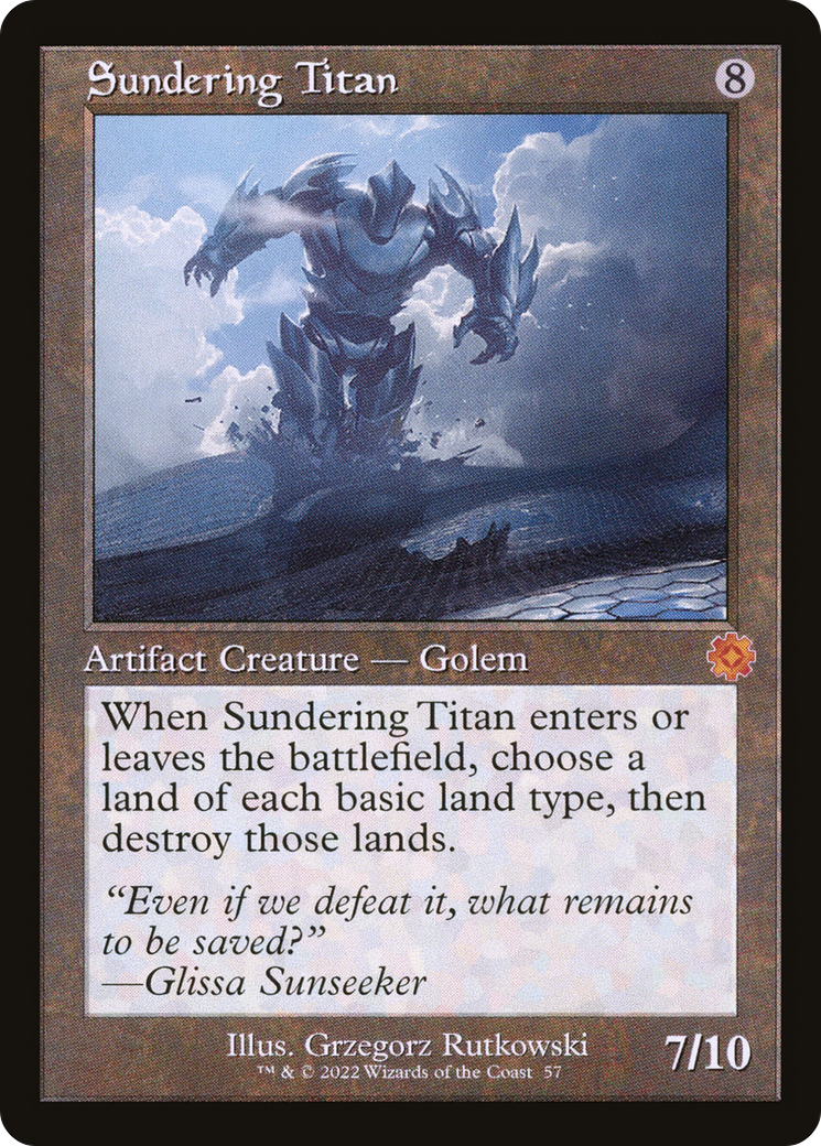 Sundering Titan (BRR-057) [The Brothers' War Retro Artifacts] Foil MTG Single Wizards of the Coast