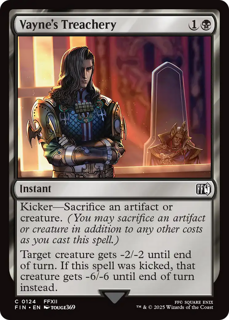 Vayne's Treachery (FIN-124) [FINAL FANTASY] Foil MTG Single Wizards of the Coast