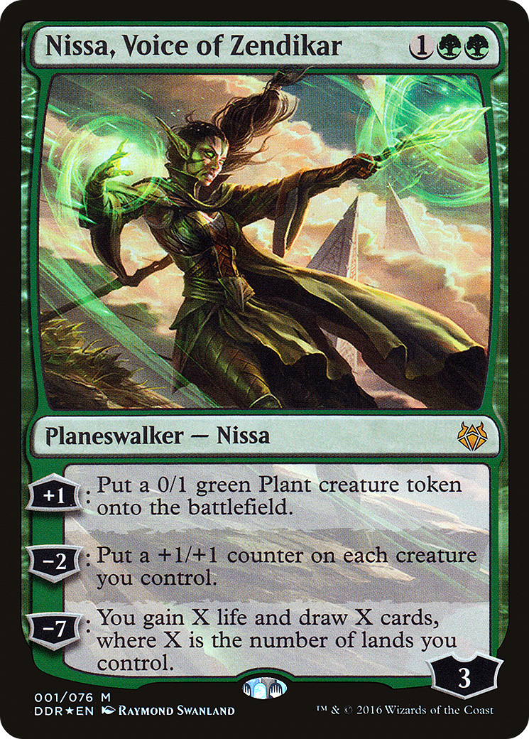 Nissa, Voice of Zendikar (DDR-001) [Misc] Duel Decks: Nissa vs. Ob Nixilis Foil MTG Single Wizards of the Coast