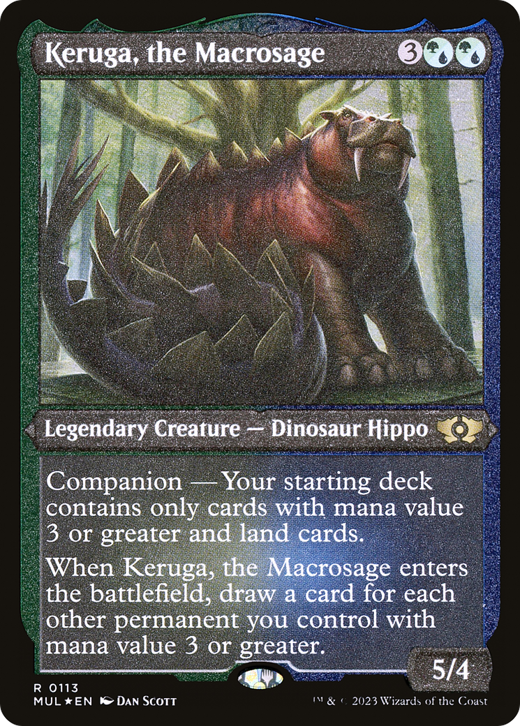Keruga, the Macrosage (MUL-113) [Multiverse Legends] Etched Foil MTG Single Multiverse Legends