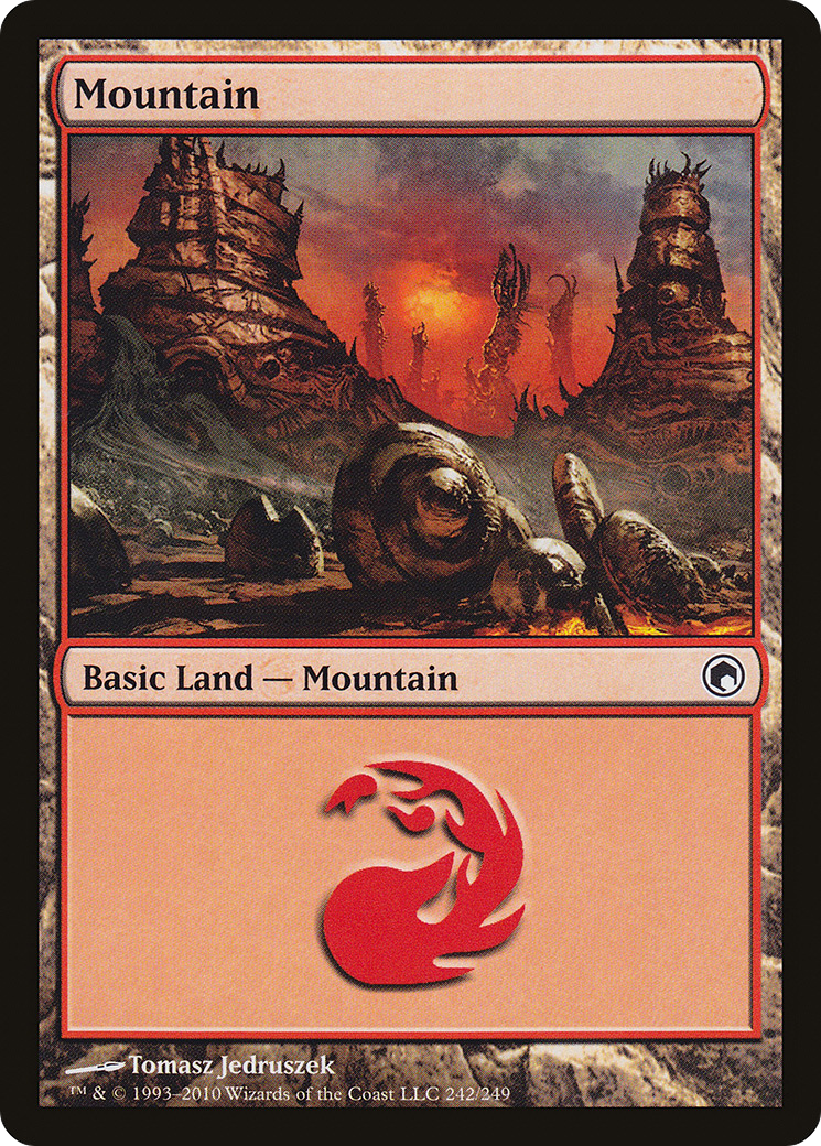 Mountain (242) (SOM-242) [Scars of Mirrodin] Foil MTG Single Wizards of the Coast