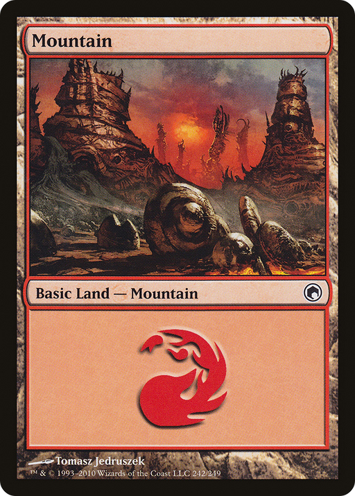 Mountain (242) (SOM-242) [Scars of Mirrodin] Foil MTG Single Wizards of the Coast