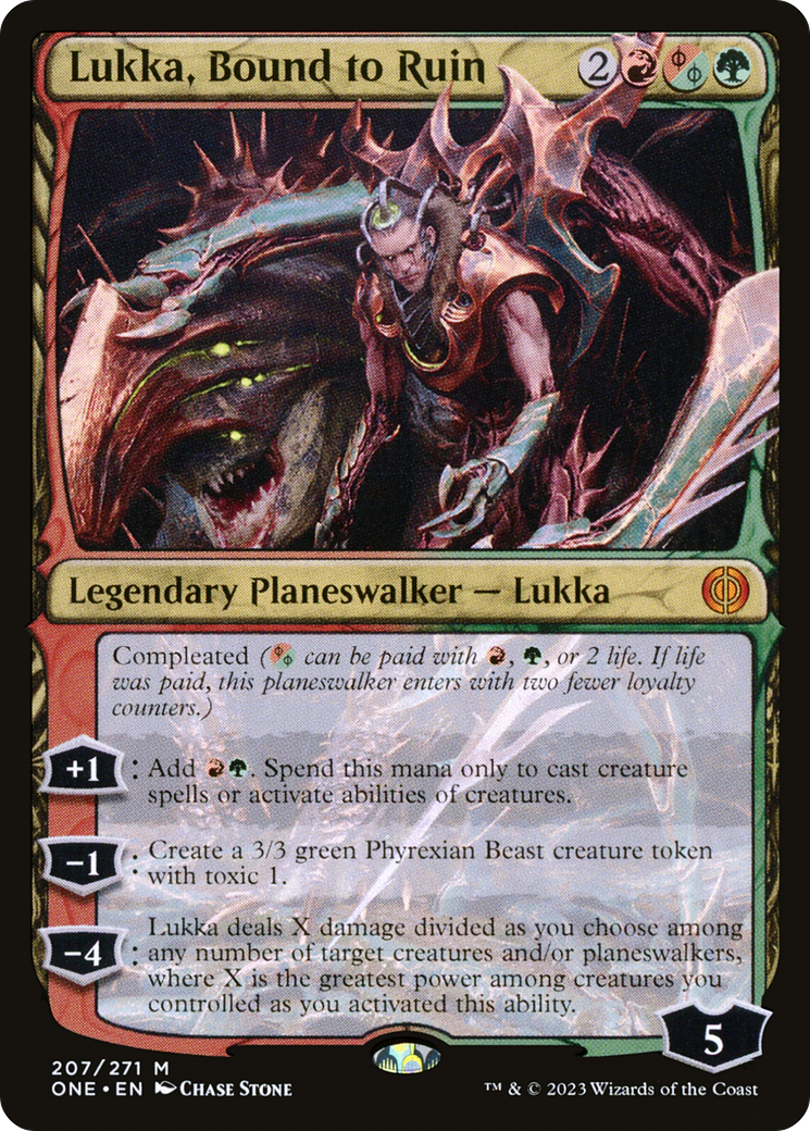 Lukka, Bound to Ruin (ONE-207) [Phyrexia: All Will Be One] MTG Single Wizards of the Coast