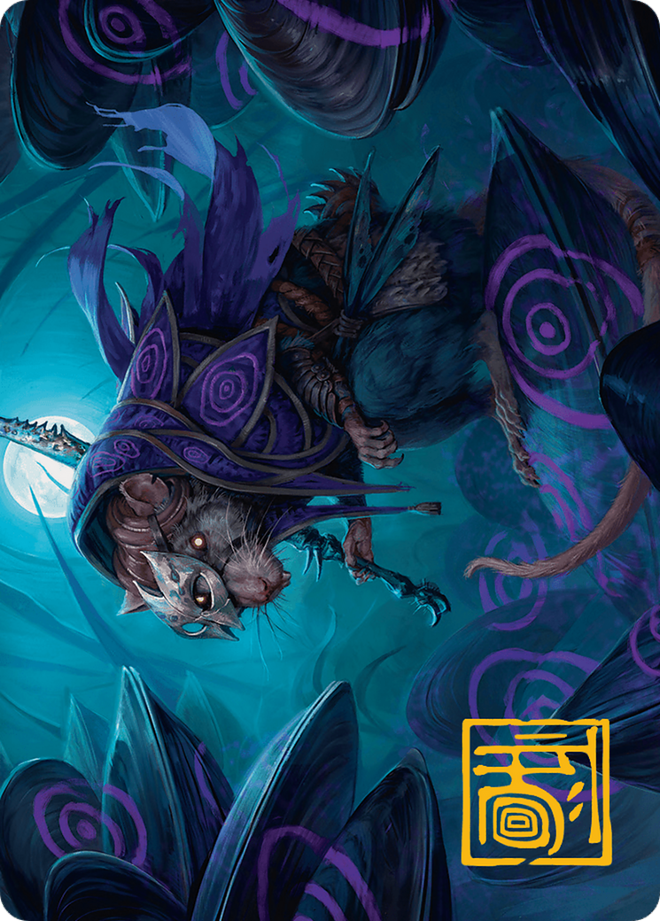 Nightwhorl Hermit Art Card (Gold-Stamped Signature) [Art Series] Bloomburrow MTG Single Magic: The Gathering