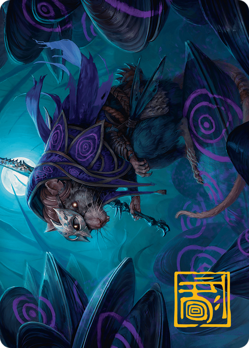Nightwhorl Hermit Art Card (Gold-Stamped Signature) [Art Series] Bloomburrow MTG Single Magic: The Gathering