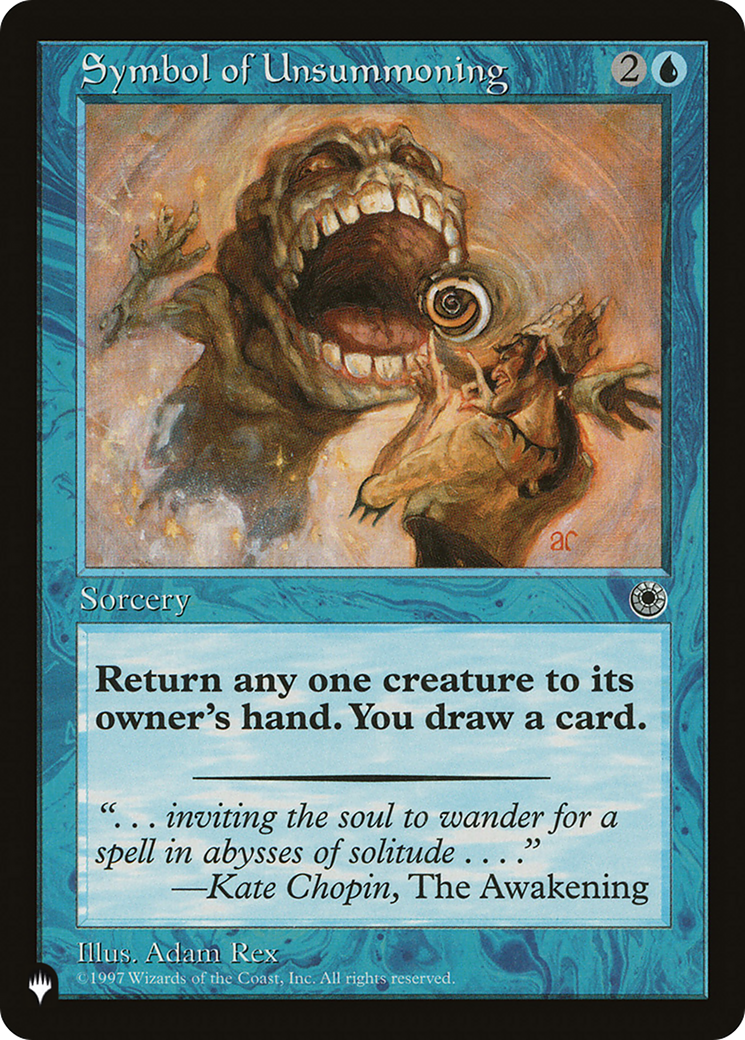 Symbol of Unsummoning (LIST-POR-70) [Mystery Booster] The List MTG Single Wizards of the Coast
