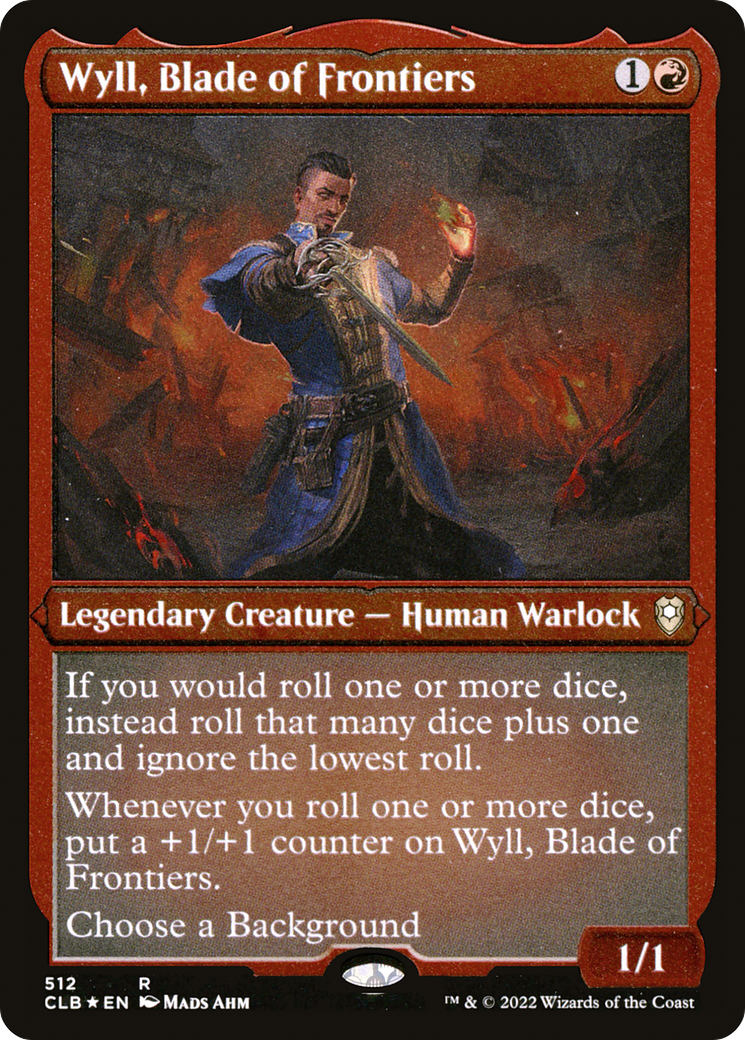 Wyll, Blade of Frontiers (CLB-512) [Commander Legends: Battle for Baldur's Gate] Etched Foil MTG Single Wizards of the Coast