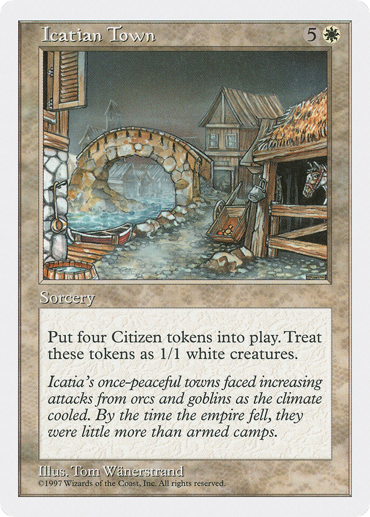 Icatian Town (5ED-) [Fifth Edition] MTG Single Wizards of the Coast