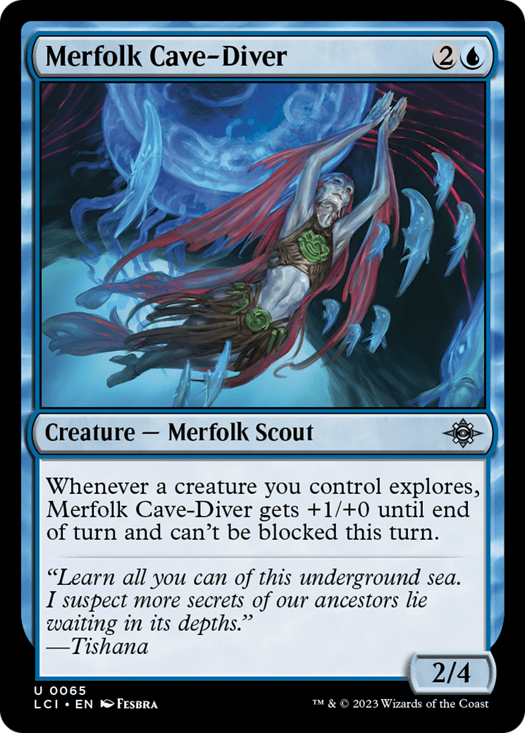 Merfolk Cave-Diver (LCI-065) [The Lost Caverns of Ixalan] Foil MTG Single Wizards of the Coast