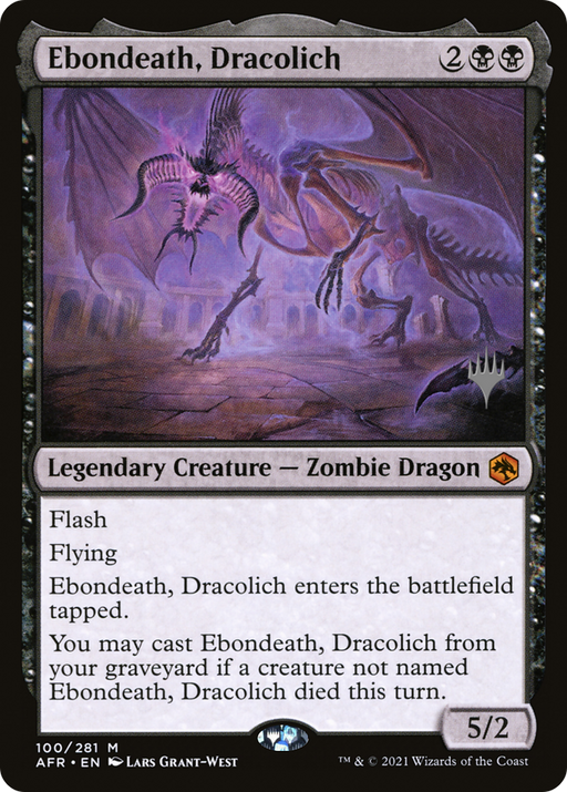 Ebondeath, Dracolich (PPAFR-100) [Adventures in the Forgotten Realms Promos] MTG Single Wizards of the Coast