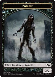 Zombie (007) // Serra the Benevolent Emblem (020) Double-Sided Token [Tokens] Modern Horizons Tokens MTG Single Magic: The Gathering