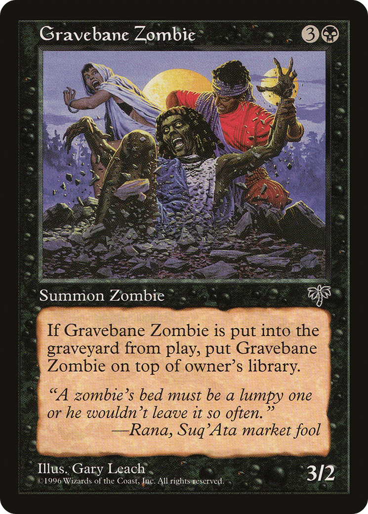 Gravebane Zombie (MIR-) [Mirage] MTG Single Wizards of the Coast