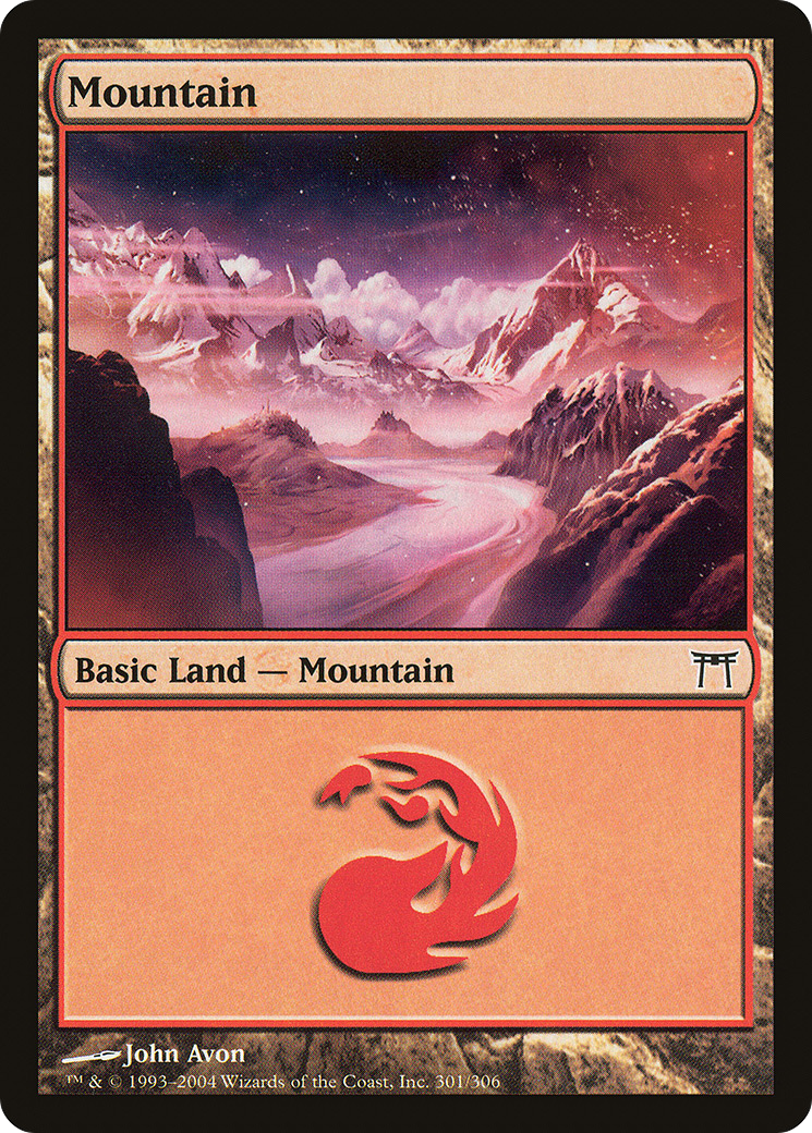 Mountain (CHK-301) [Champions of Kamigawa] MTG Single Wizards of the Coast