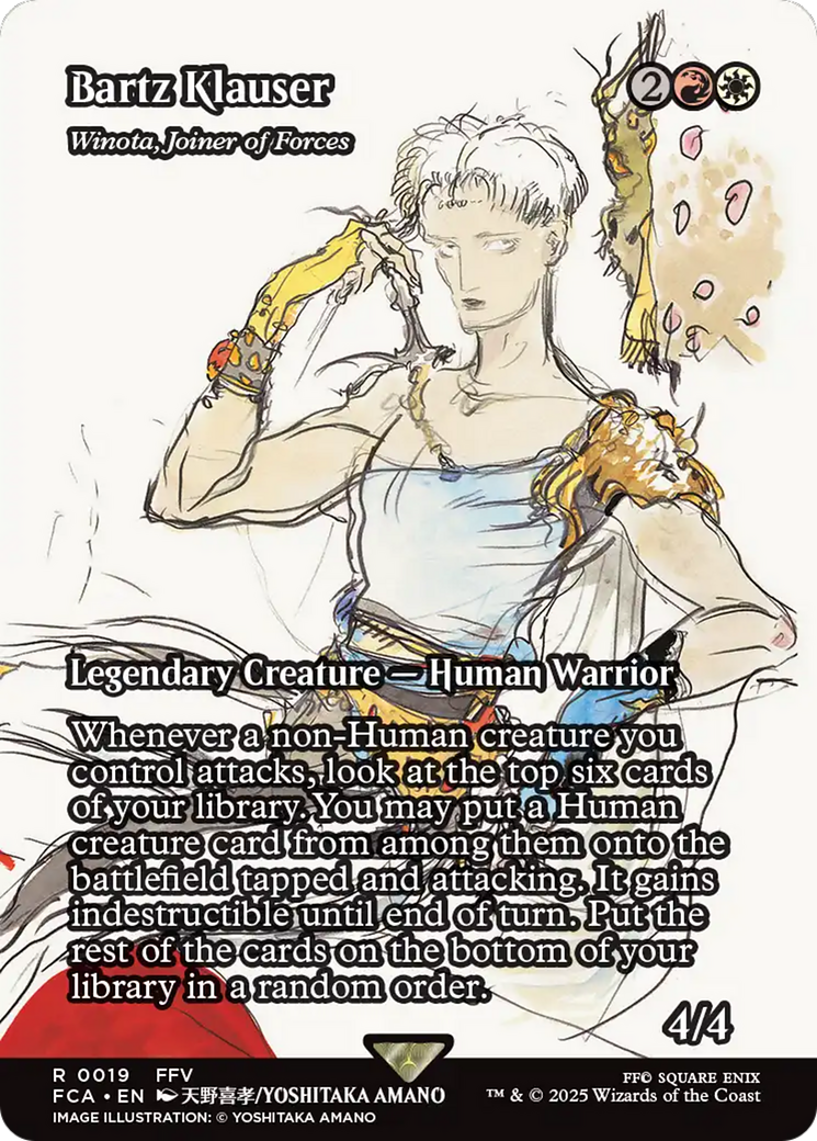 Bartz Klauser - Winota, Joiner of Forces (FCA-019) [FINAL FANTASY: Through the Ages] (Borderless) MTG Single Wizards of the Coast