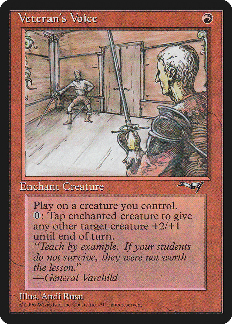 Veteran's Voice (ALL-84B) [Alliances] MTG Single Wizards of the Coast