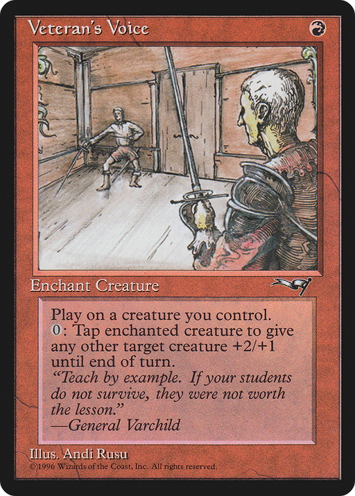 Veteran's Voice (ALL-84B) [Alliances] MTG Single Wizards of the Coast