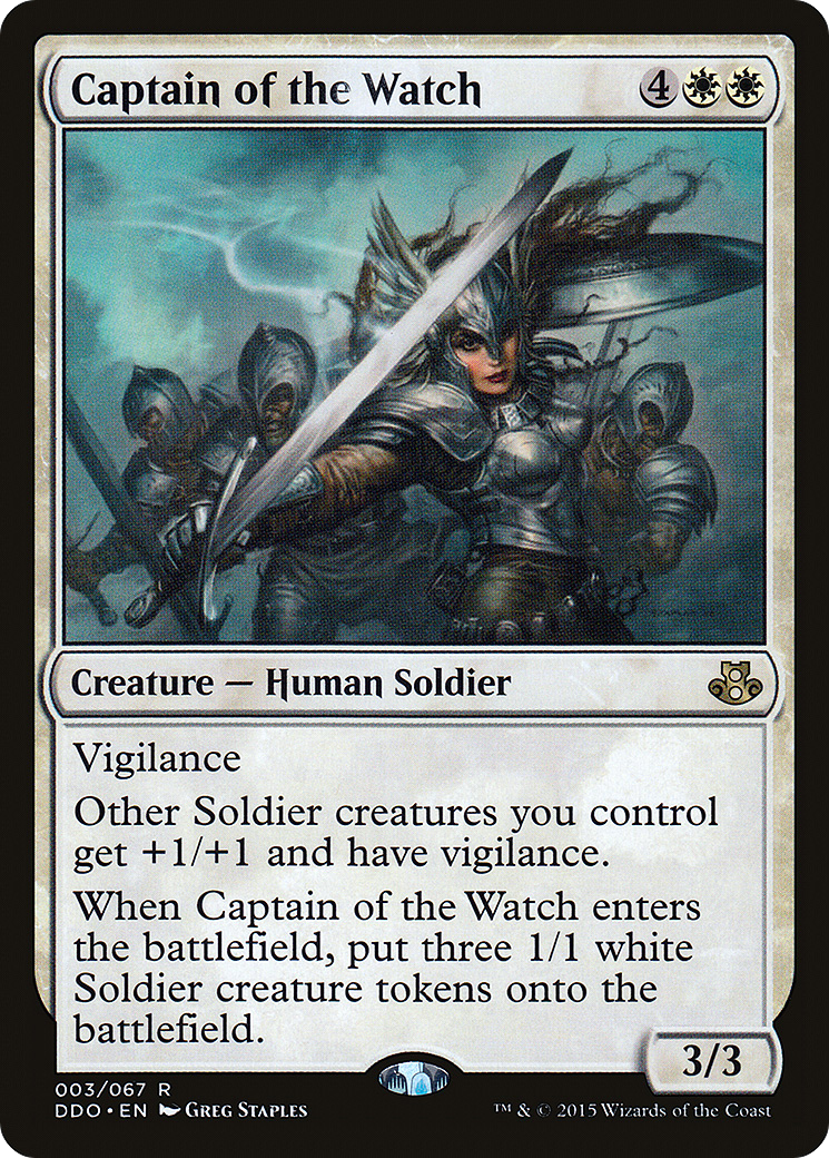 Captain of the Watch (DDO-003) [Misc] Duel Decks: Elspeth vs. Kiora MTG Single Wizards of the Coast
