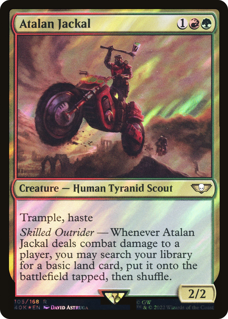 Atalan Jackal (Surge Foil) (40K-105) [Warhammer 40,000 Commander] Foil MTG Single Wizards of the Coast