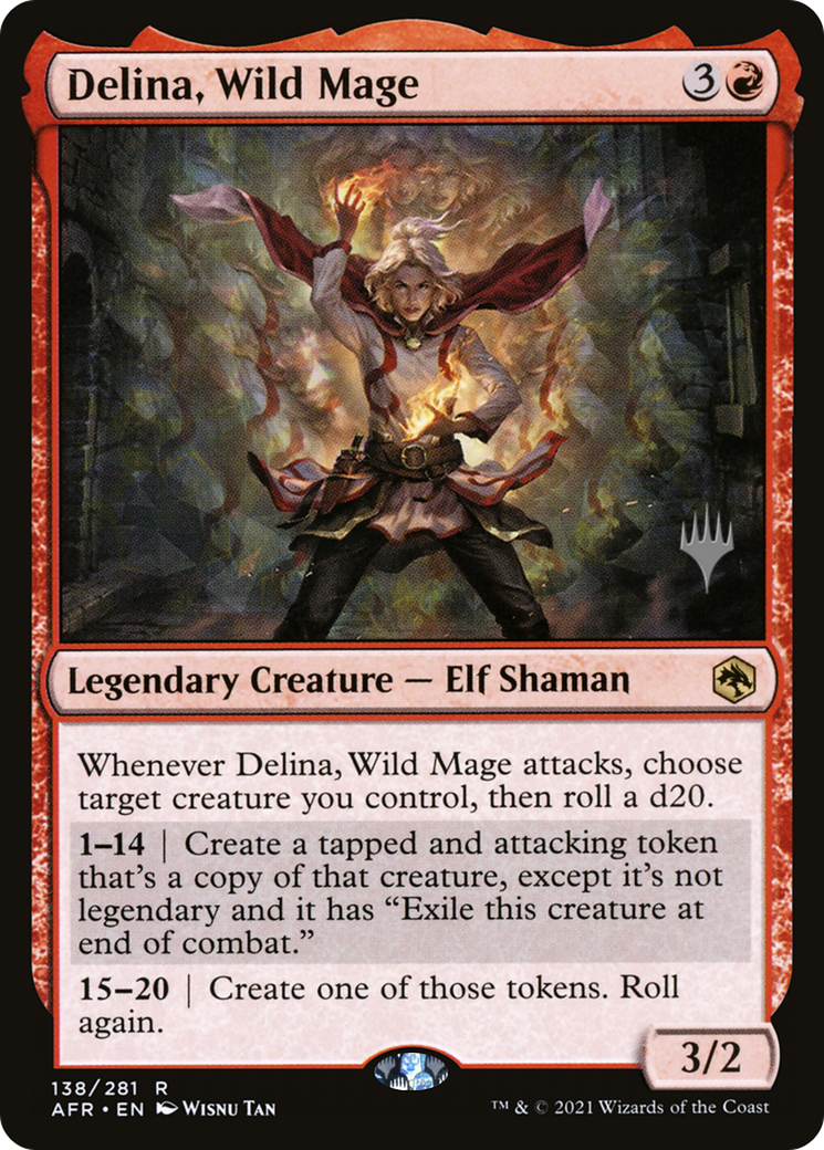 Delina, Wild Mage (PPAFR-138) [Adventures in the Forgotten Realms Promos] Foil MTG Single Wizards of the Coast