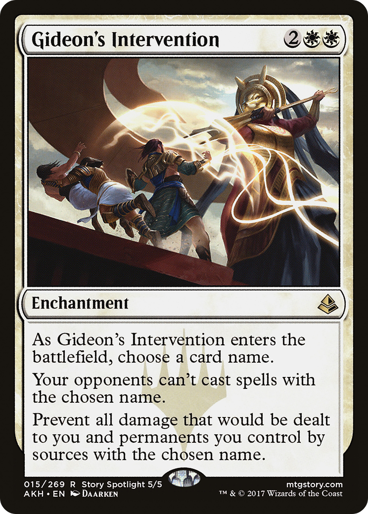 Gideon's Intervention (AKH-015) [Amonkhet] Foil MTG Single Wizards of the Coast