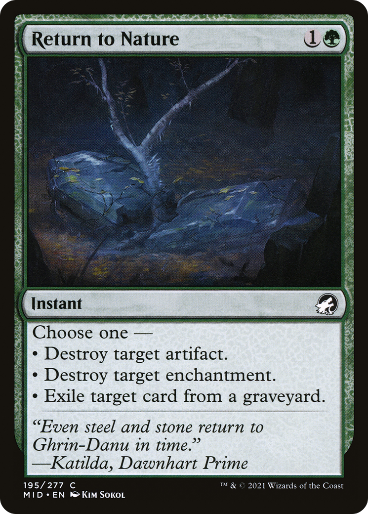 Return to Nature (MID-195) [Innistrad: Midnight Hunt] MTG Single Wizards of the Coast