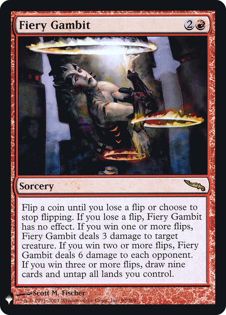 Fiery Gambit (PLST-MRD-90) [Mystery Booster] The List Foil MTG Single Wizards of the Coast