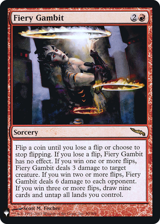 Fiery Gambit (PLST-MRD-90) [Mystery Booster] The List Foil MTG Single Wizards of the Coast