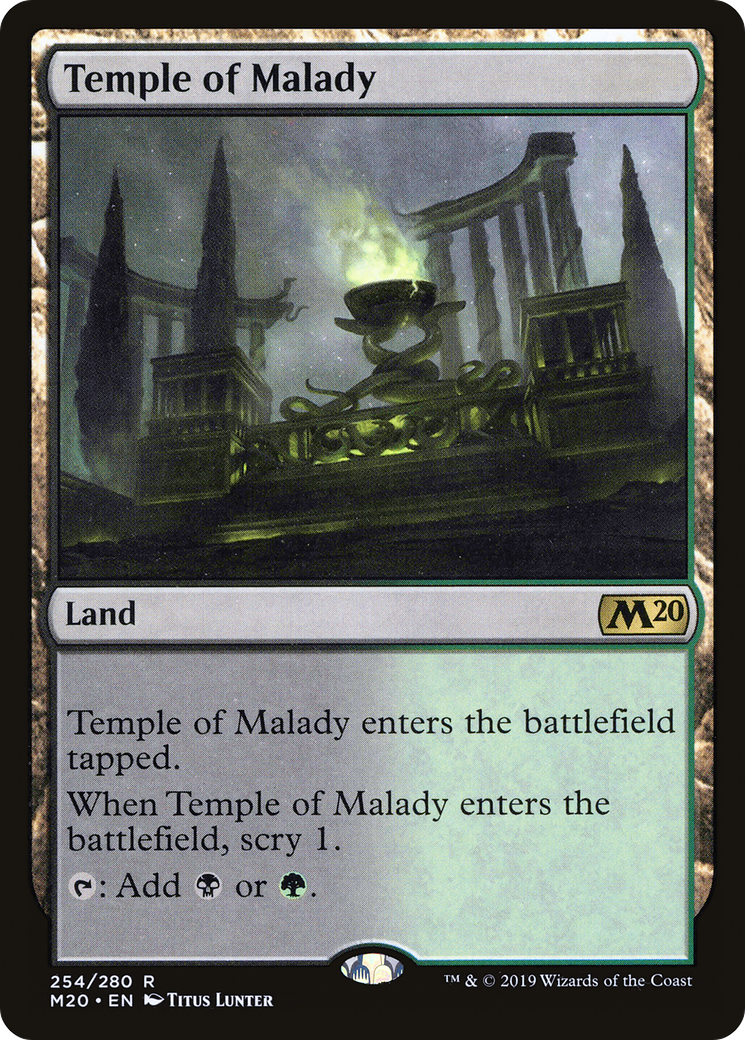 Temple of Malady (M20-254) [Core Set 2020] Foil MTG Single Wizards of the Coast