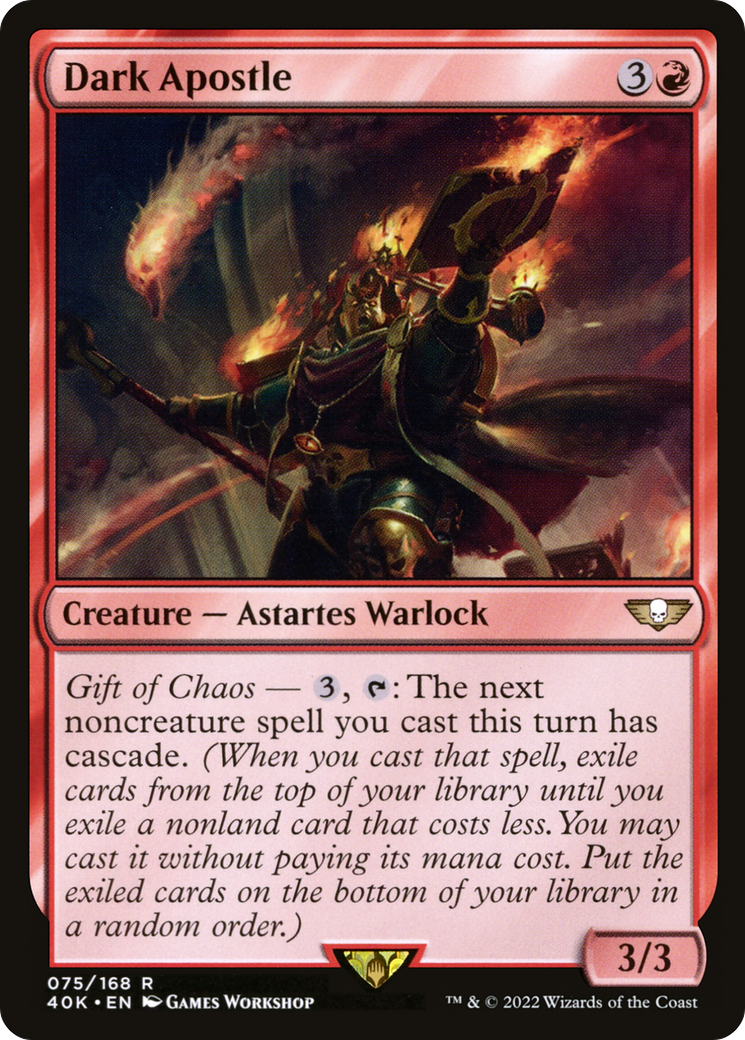Dark Apostle (40K-075) [Warhammer 40,000 Commander] MTG Single Wizards of the Coast