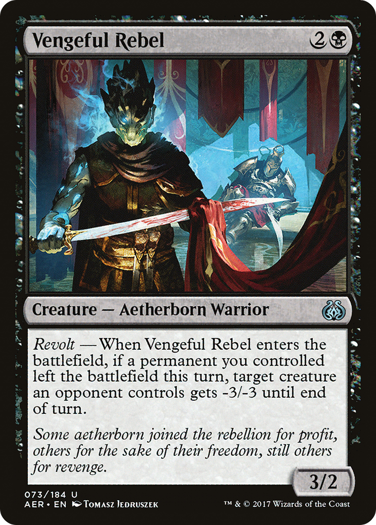 Vengeful Rebel (AER-073) [Aether Revolt] Foil MTG Single Wizards of the Coast