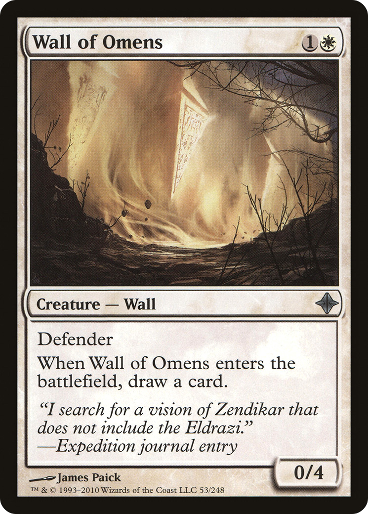 Wall of Omens (ROE-053) [Rise of the Eldrazi] Foil MTG Single Wizards of the Coast