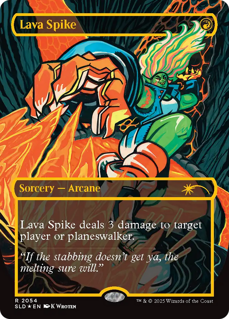 Lava Spike (SLD-2054) [Secret Lair] Drop (Borderless) Foil MTG Single Wizards of the Coast