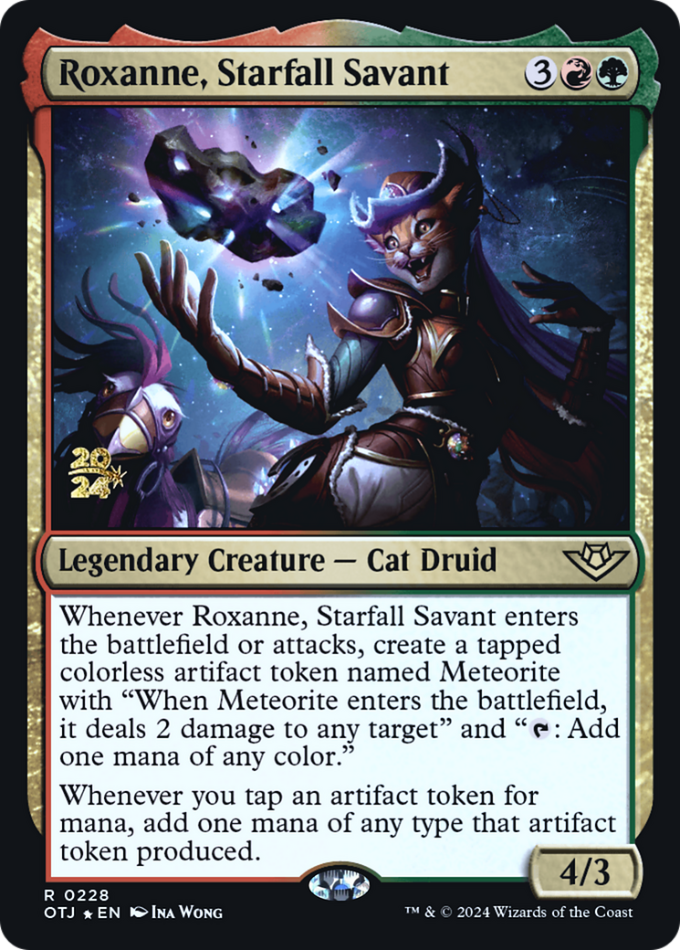 Roxanne, Starfall Savant (PRE-228) [Outlaws of Thunder Junction Promos] Foil MTG Single Wizards of the Coast