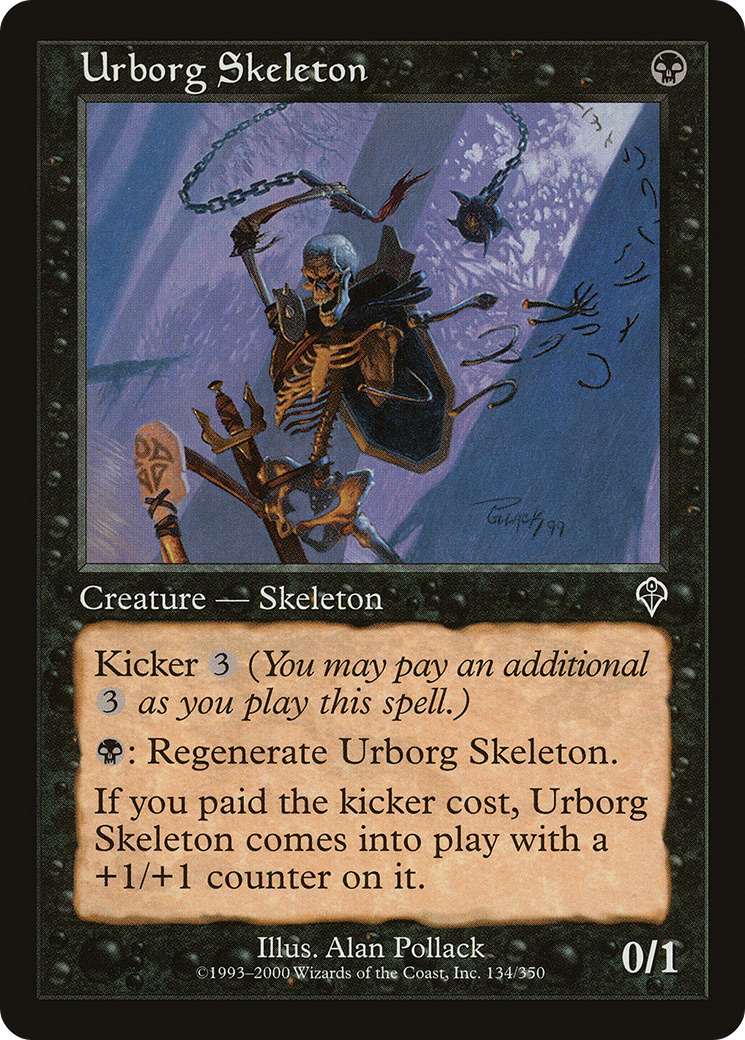 Urborg Skeleton (INV-134) [Invasion] Foil MTG Single Wizards of the Coast