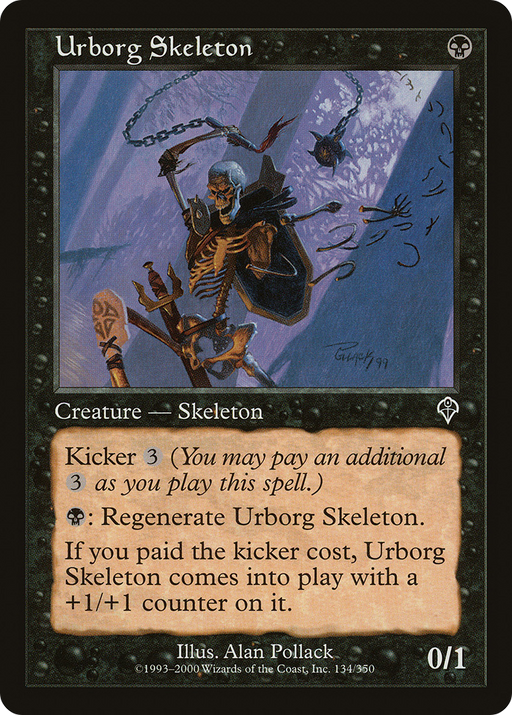 Urborg Skeleton (INV-134) [Invasion] Foil MTG Single Wizards of the Coast