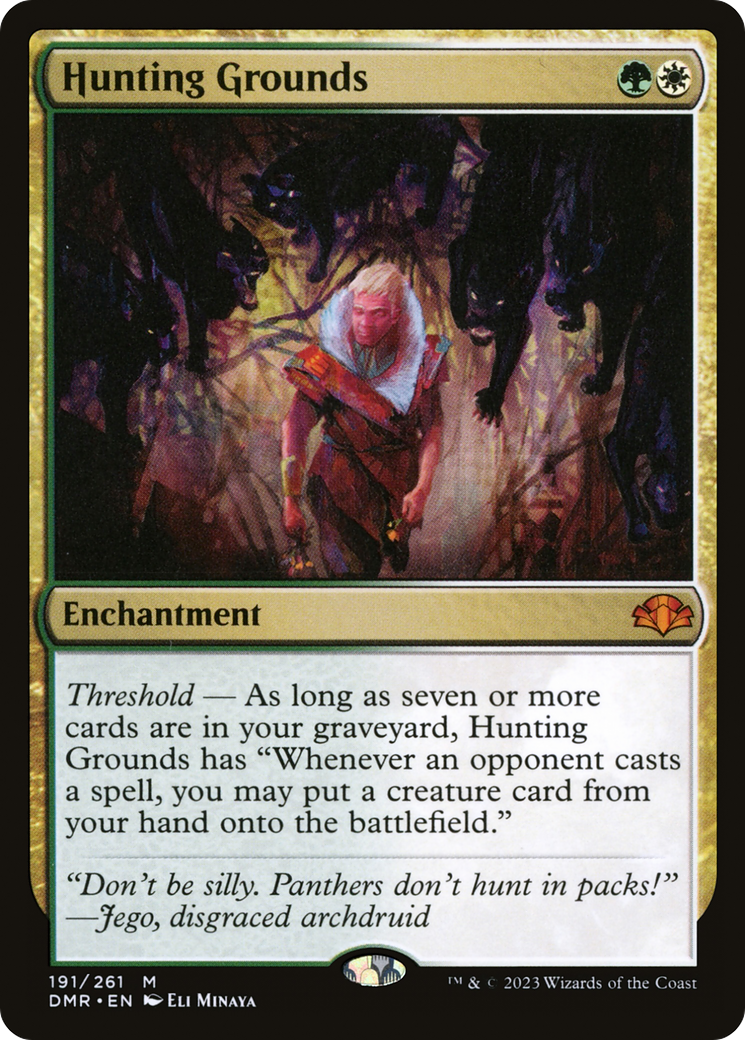 Hunting Grounds (DMR-191) [Dominaria Remastered] Foil MTG Single Wizards of the Coast