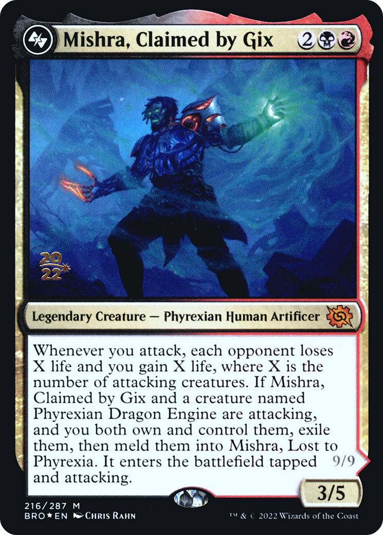 Mishra, Claimed by Gix (PRE-216) [The Brothers' War Promos] Foil MTG Single Wizards of the Coast